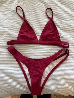 Dippin' Daisy's Burgundy Triangle Bikini Set